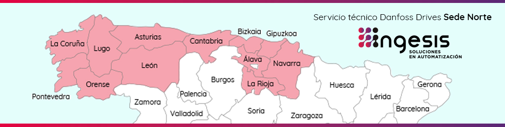 Ingesis atuomatizacion servicio tecnico Danfoss drive provincias de españa sede norte