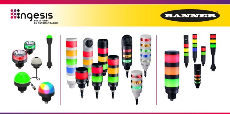 Balizas y Columnas de Señalización Banner Engineering en Ingesis automatización RFID Valencia Alicante Castellon Murcia