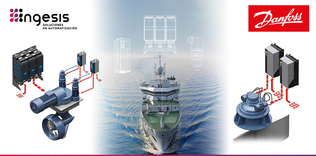 Convertidores de frecuencia propulsión marina Danfoss Drives en España por Ingesis Automatización