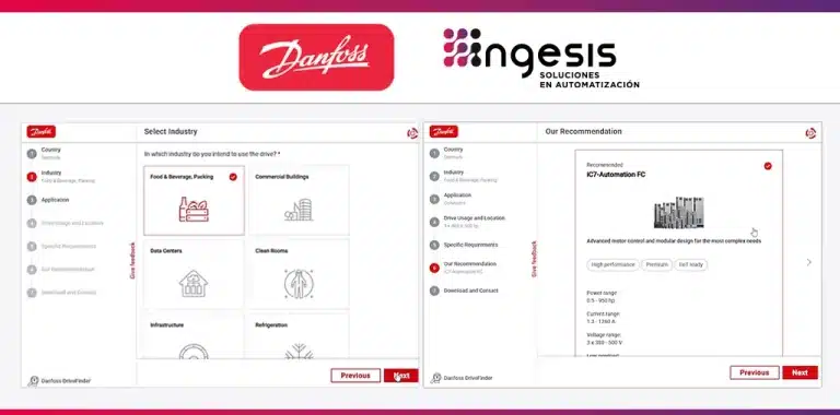 Herramienta Danfoss DriveFinder para encontrar el variador de frecuencia adecuado en aplicaciones industriales