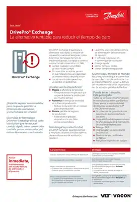 Sustitución rápida de variadores Danfoss con el servicio DrivePro® Exchange.