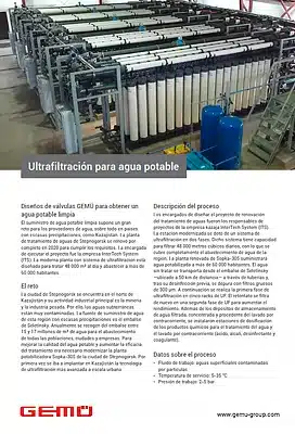 Ultrafiltración para agua potable