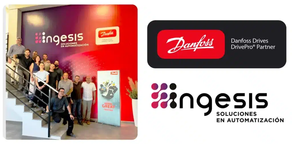 Equipo de Danfoss Service Iberia, Francia e Italia junto al equipo de Ingesis Automatización en la sede central de Beneixida