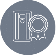 Icono representativo del servicio Danfoss DrivePro® Preventive Maintenance, orientado a la revisión periódica de variadores de frecuencia para detectar desgaste de componentes, planificar actuaciones de mantenimiento y ayudar a mantener la disponibilidad de la instalación industrial.