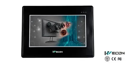 Pantalla HMI WECON WP3070 estanca IP67 para visualización y operación en automatización industrial