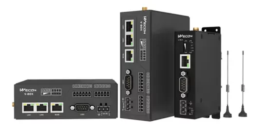 V-Box WECON gateway IIoT industrial para acceso remoto y datos en tiempo real